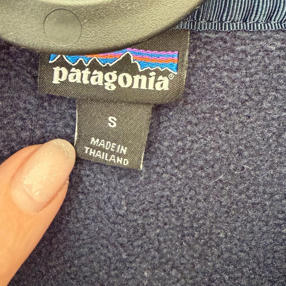 Patagonia Kids Small Dark Blue Microdini Fleece Pullover - Picture 3 of 6
